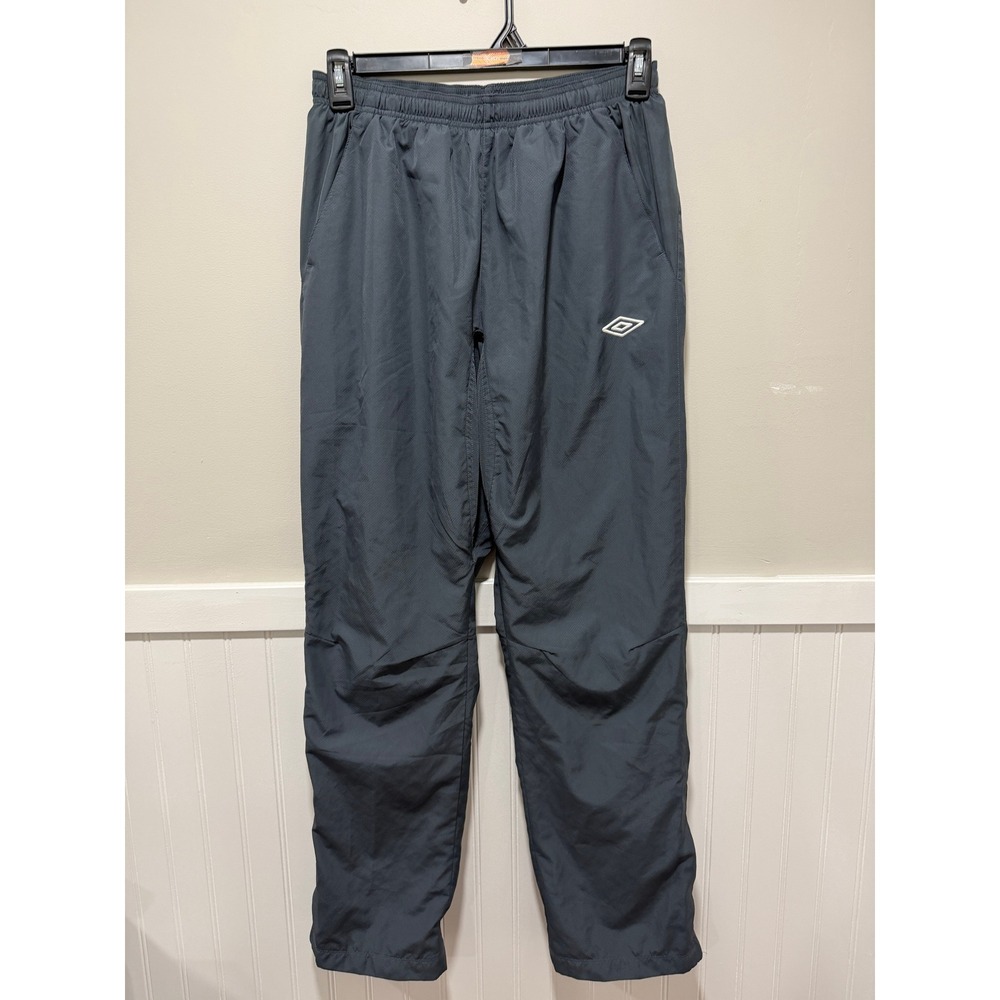 Umbro Straight Leg Windbreaker Pants Athletic Soccer Gray Men Size Medium